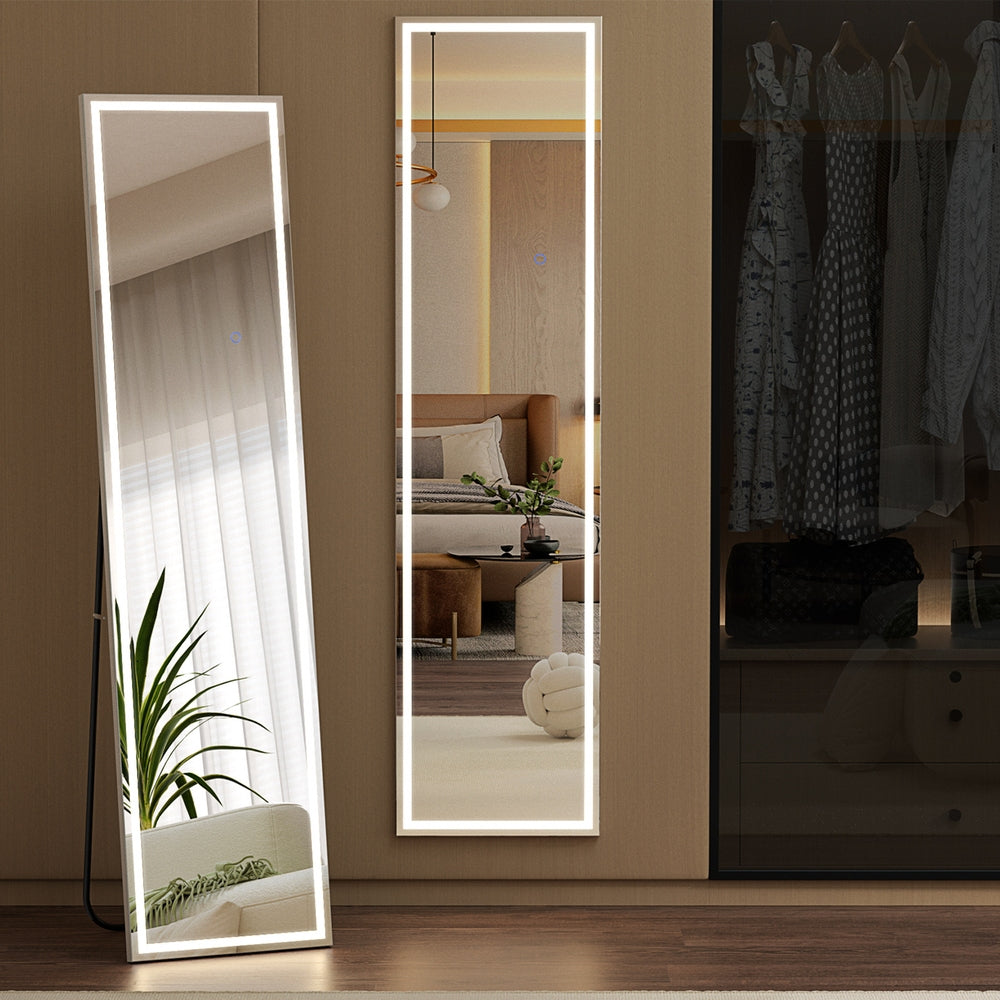 Embellir Full-Length Floor Wall Mirrors LED Light 160cm x 40cm - Cosy Abode