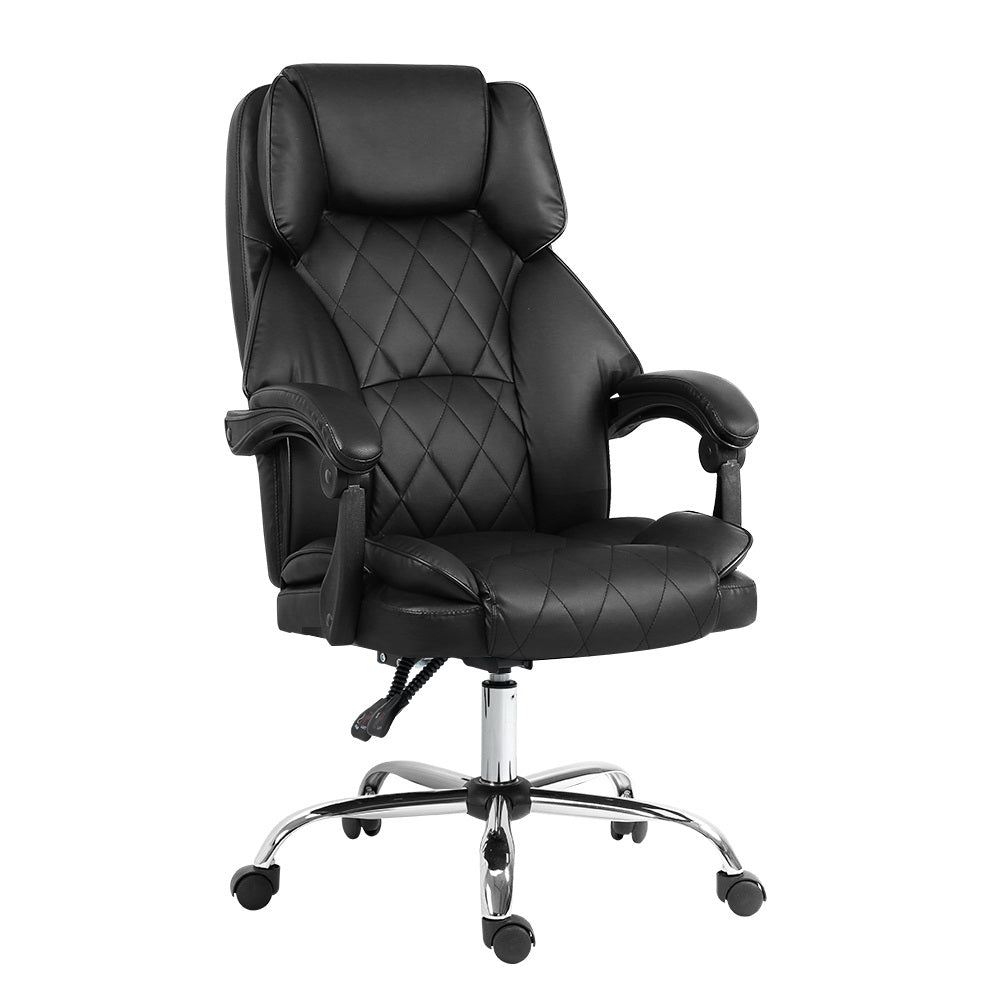 Artiss Executive Office Chair Leather Recliner Black - Cosy Abode