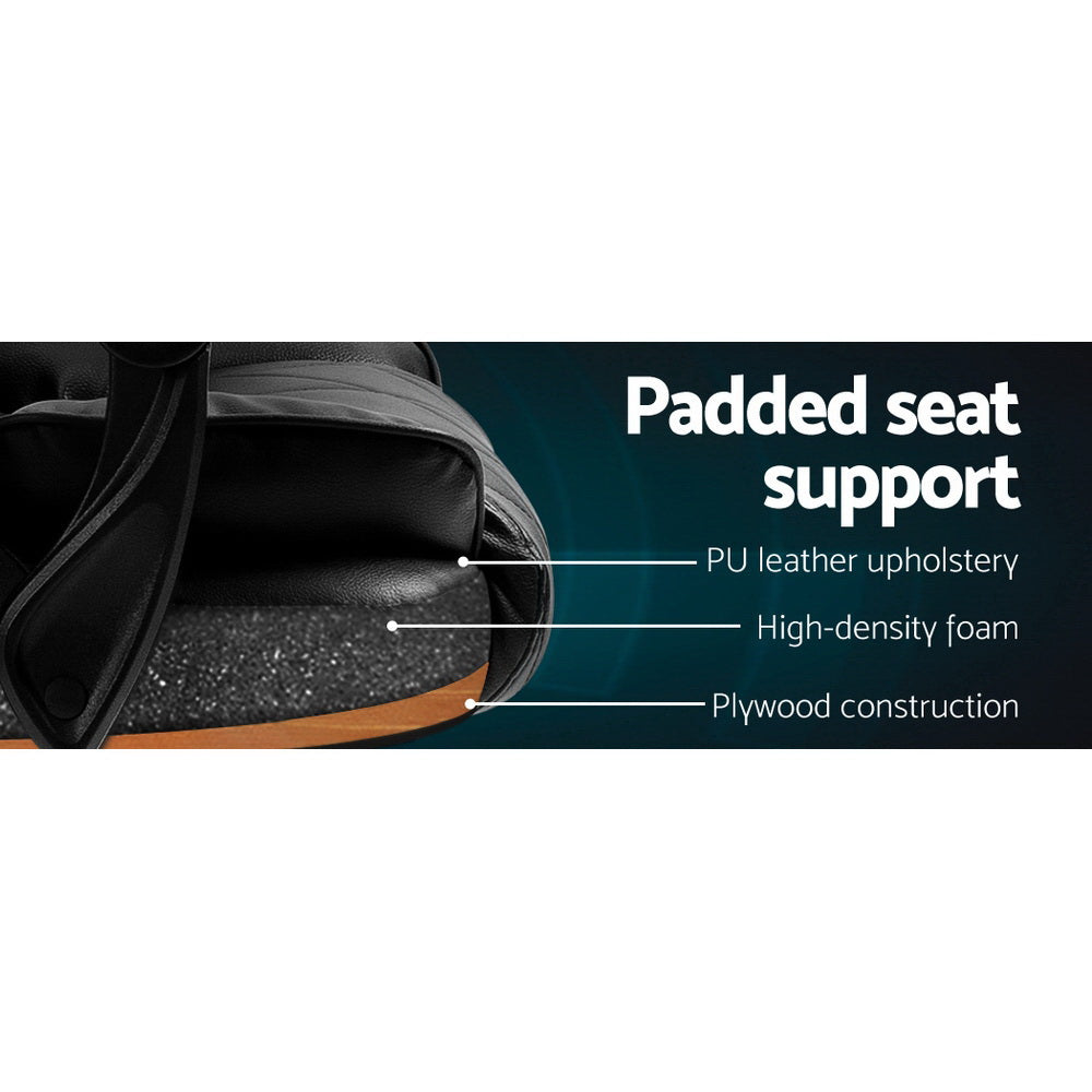 Artiss Executive Office Chair Leather Recliner Black - Cosy Abode