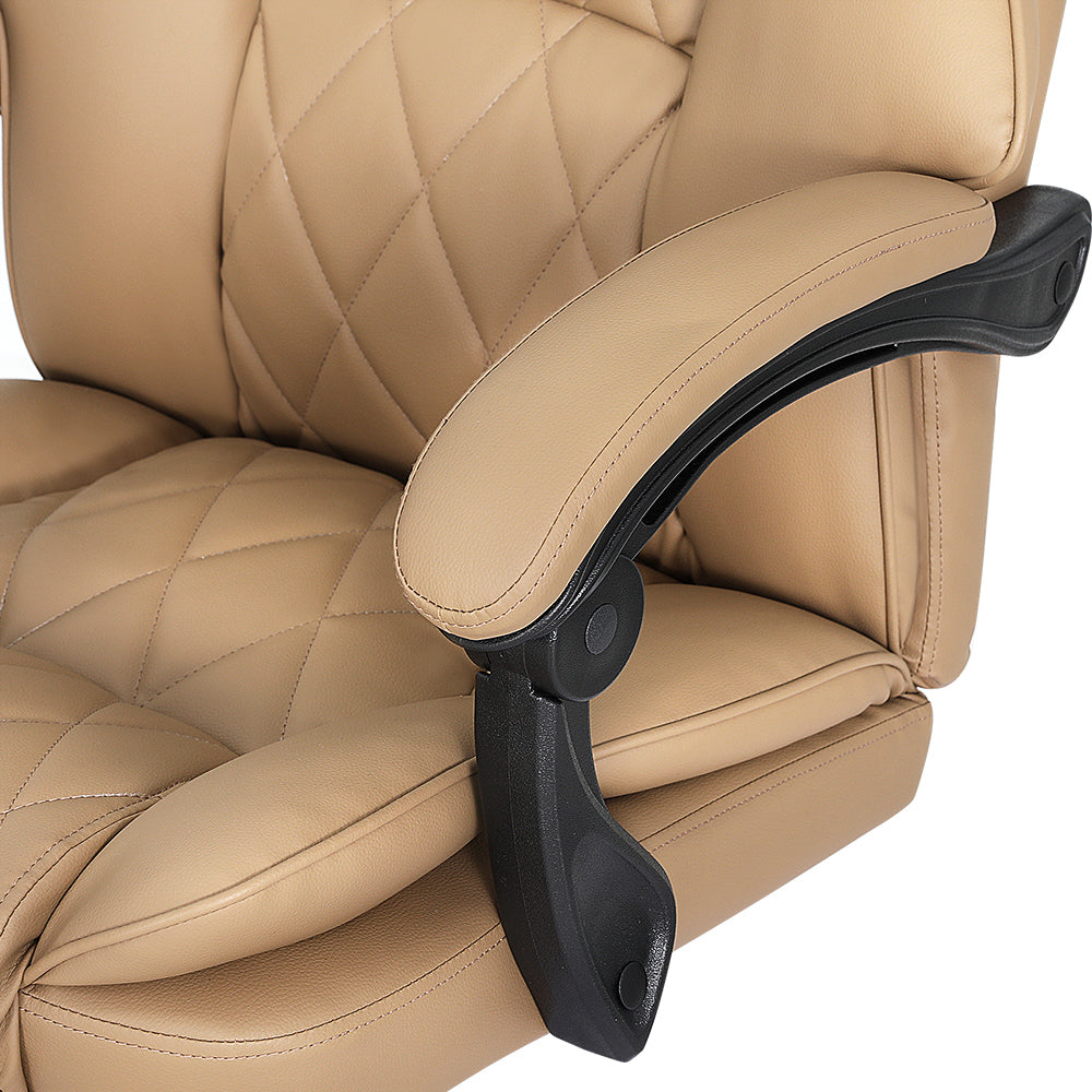 Artiss Executive Office Chair Leather Footrest Espresso - Cosy Abode