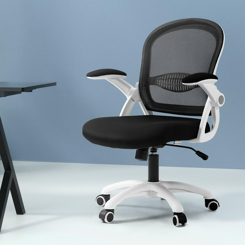 Artiss Mesh Office Chair Mid Back Black - Cosy Abode