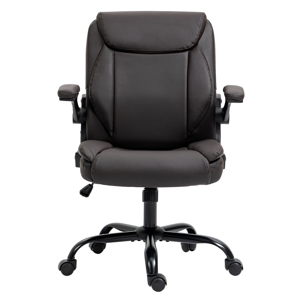 Artiss Executive Office Chair Mid Back Brown - Cosy Abode
