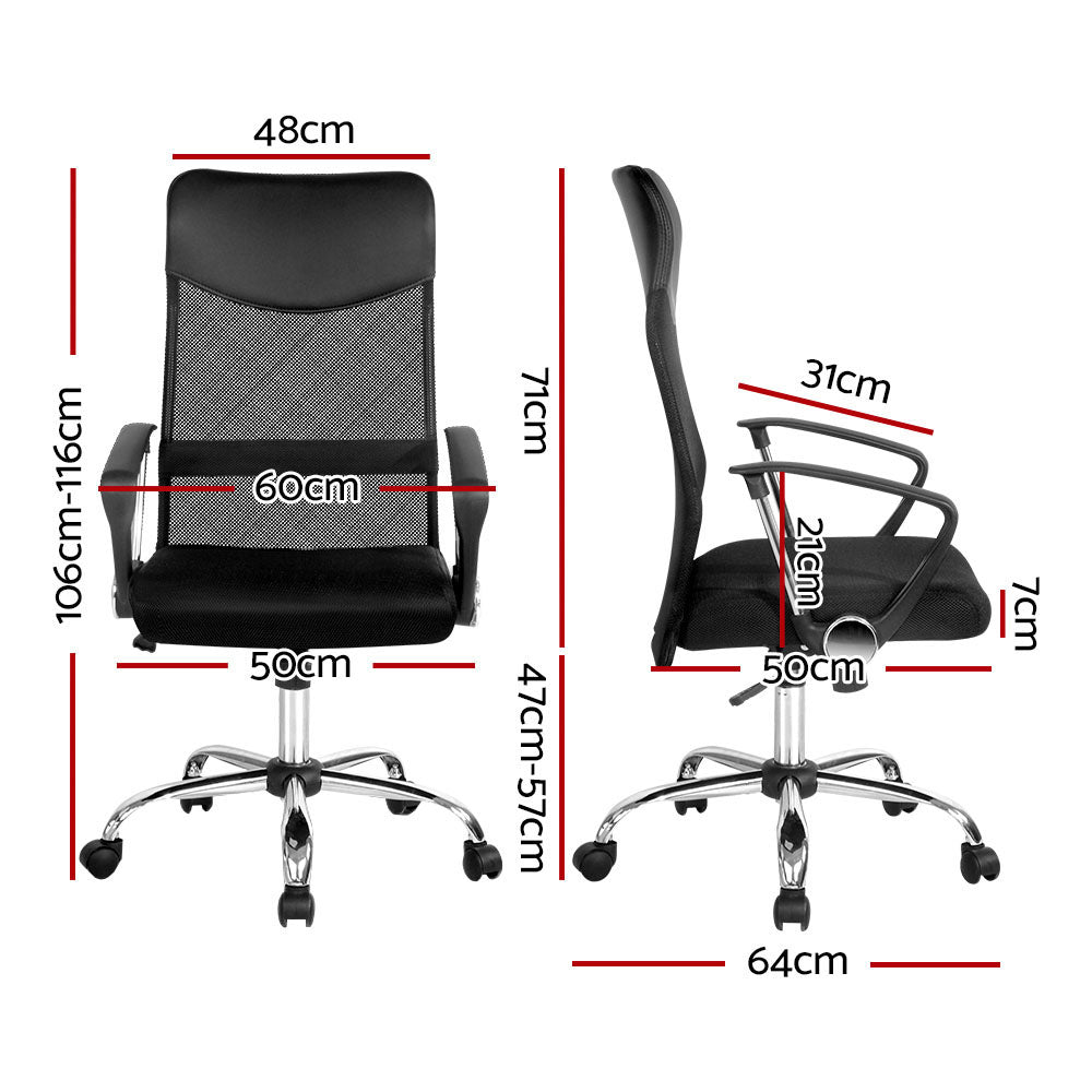 Artiss Mesh Office Chair High Back Black - Cosy Abode