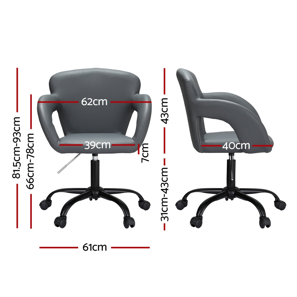 Artiss Office Chair Mid Back Grey - Cosy Abode