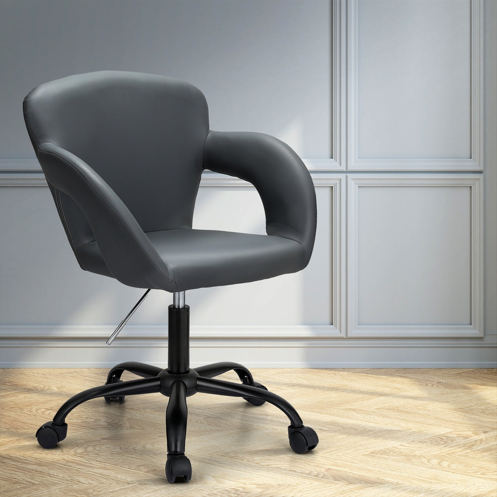 Artiss Office Chair Mid Back Grey - Cosy Abode