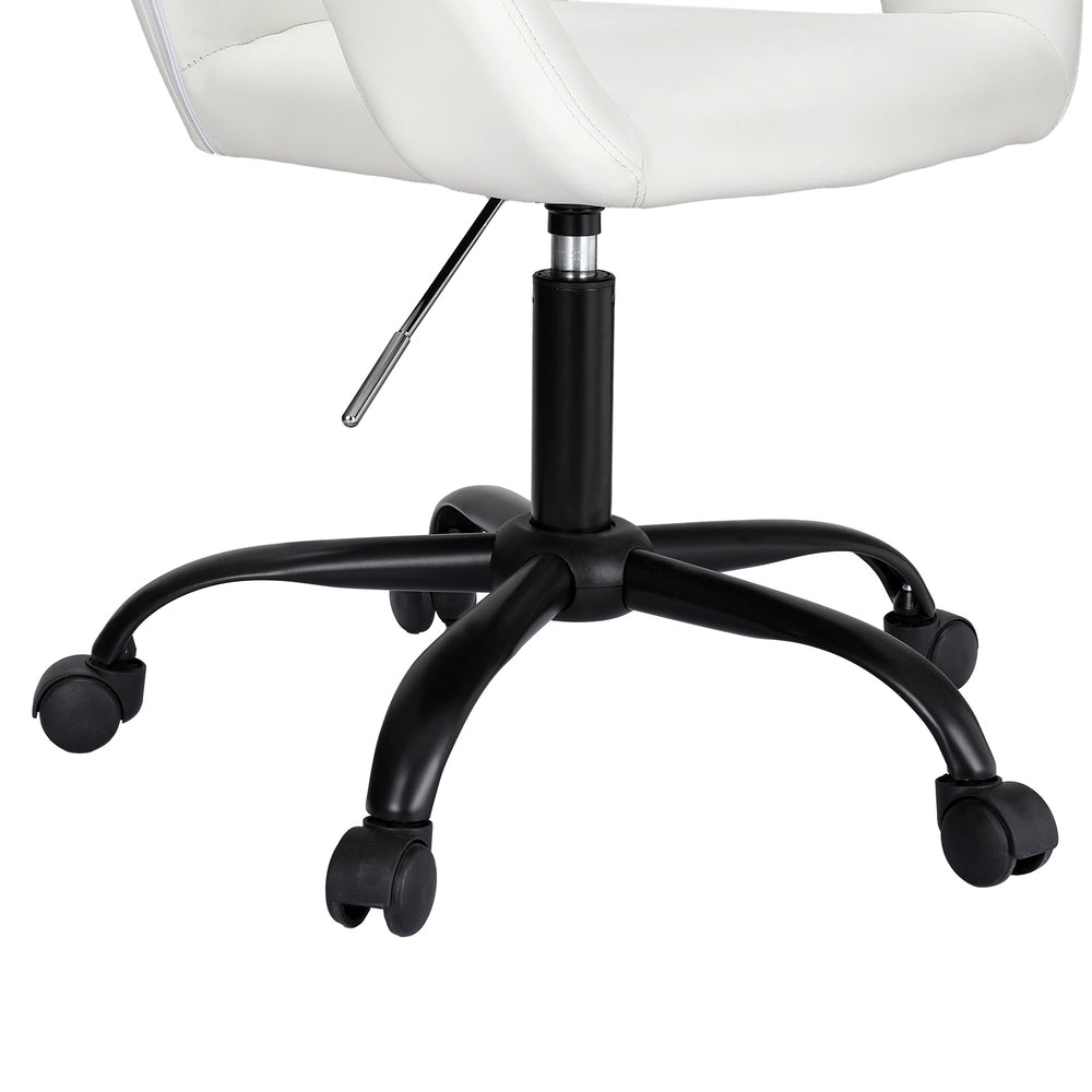 Artiss Office Chair Mid Back White - Cosy Abode