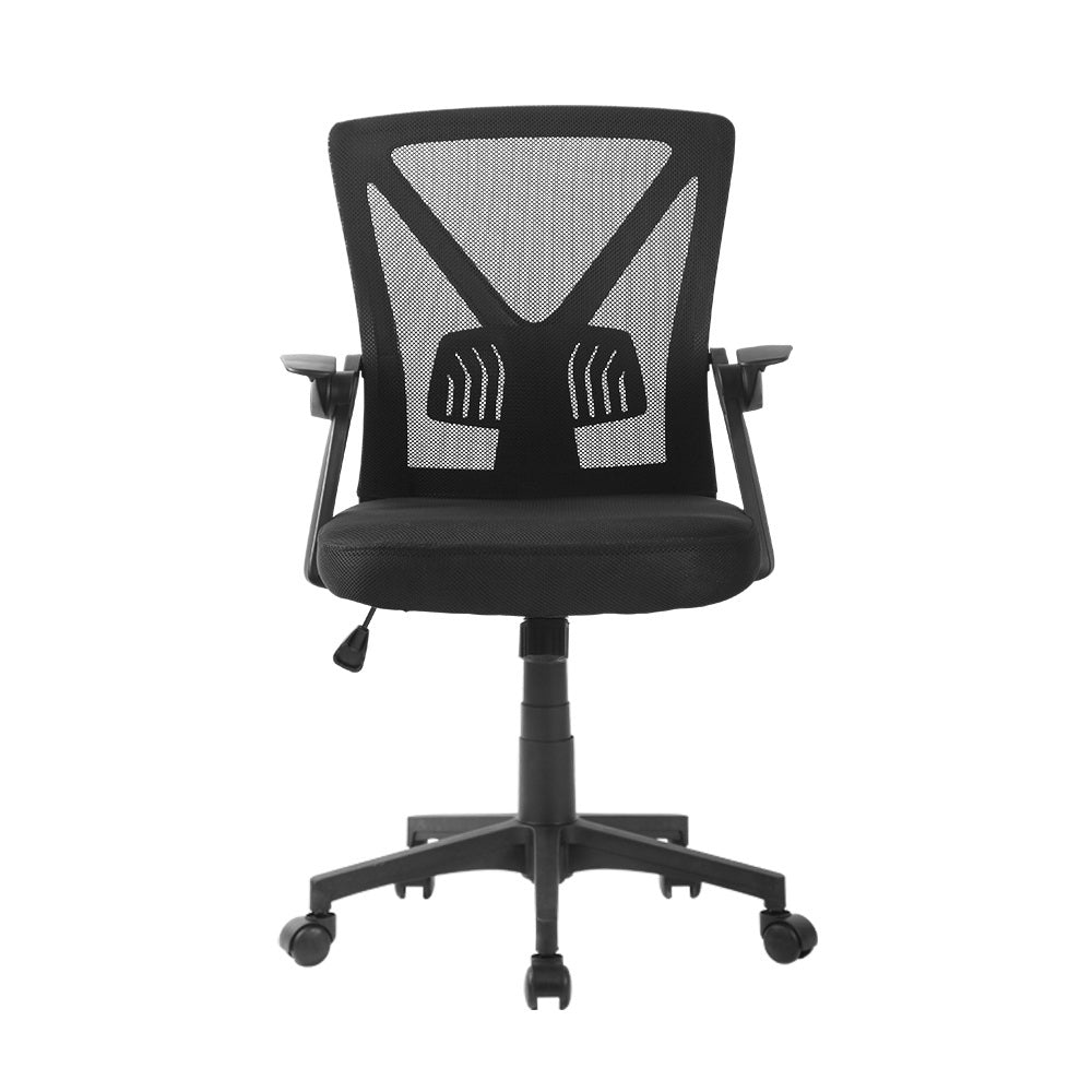 Artiss Mesh Office Chair Mid Back Black - Cosy Abode