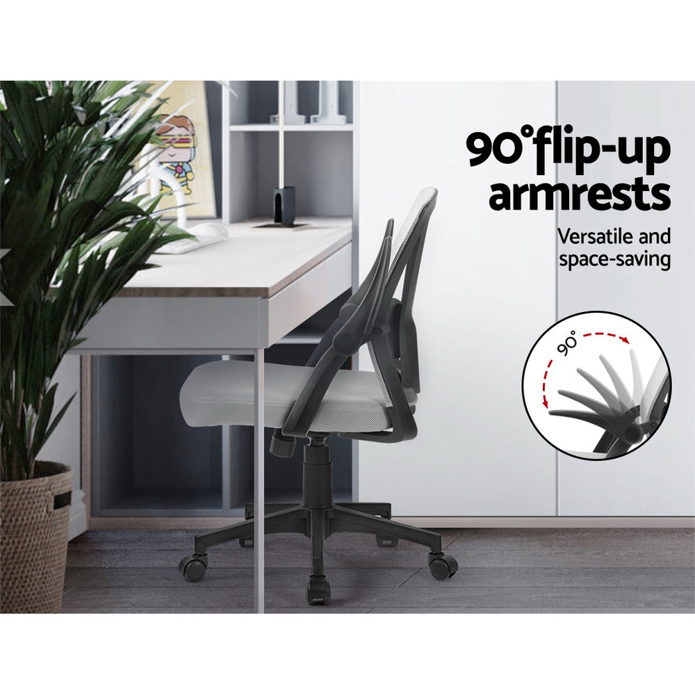 Artiss Mesh Office Chair Mid Back Grey - Cosy Abode