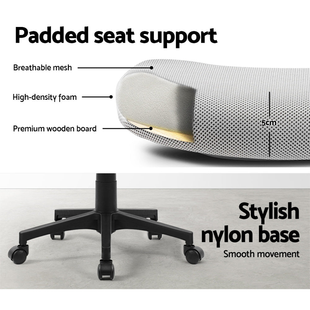 Artiss Mesh Office Chair Mid Back Grey - Cosy Abode