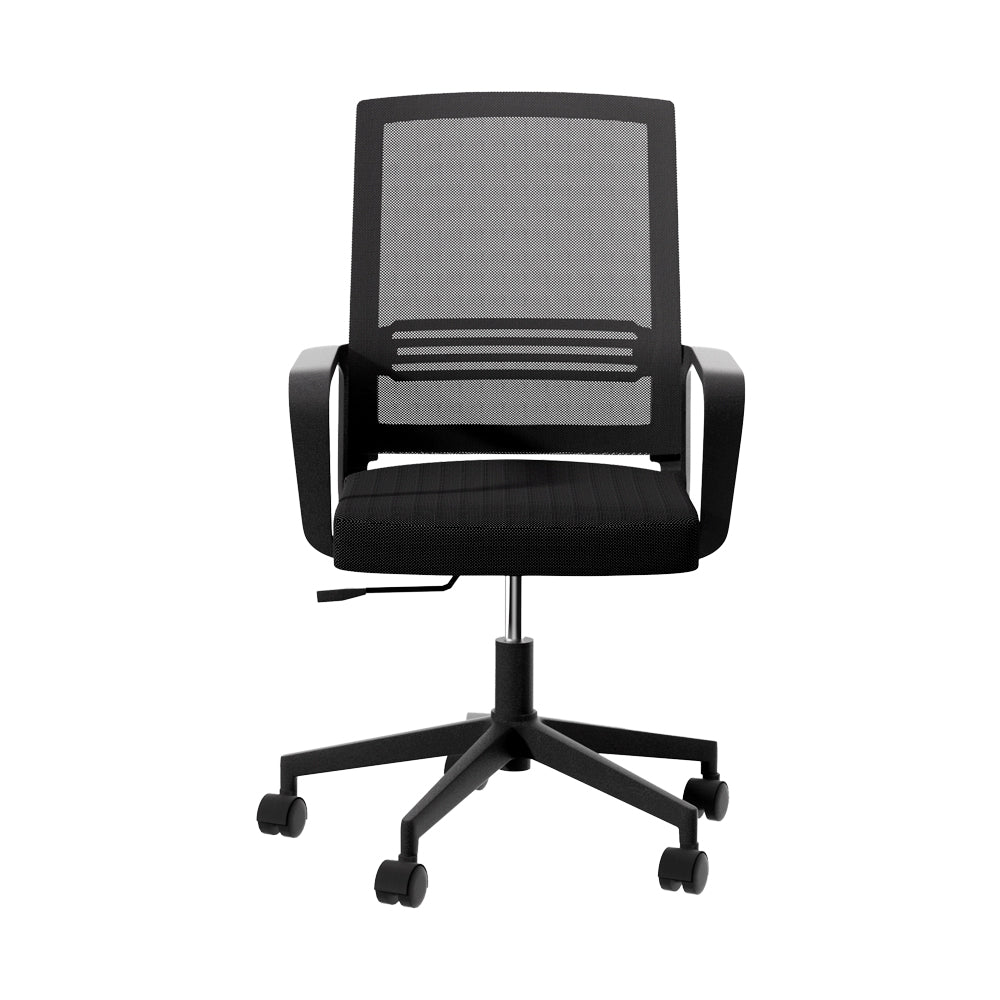 Artiss Mesh Office Chair Computer Gaming Desk Chairs Work Study Mid Back Black - Cosy Abode