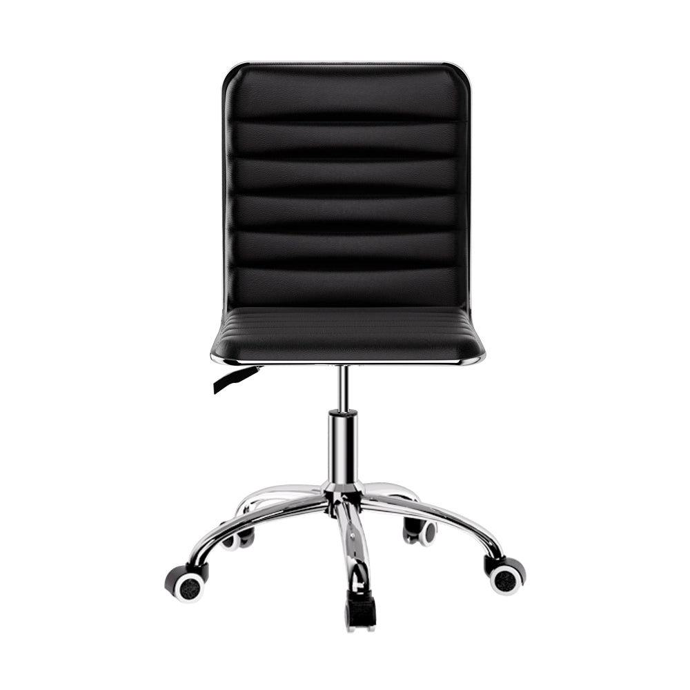 Artiss Office Chair Conference Chairs PU Leather Low Back Black - Cosy Abode