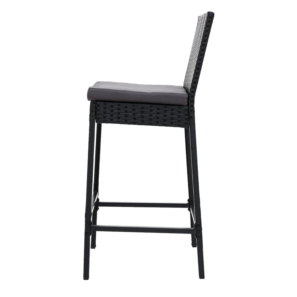 Gardeon 2-Piece Outdoor Bar Stools Dining Chair Bar Stools Rattan Furniture - Cosy Abode
