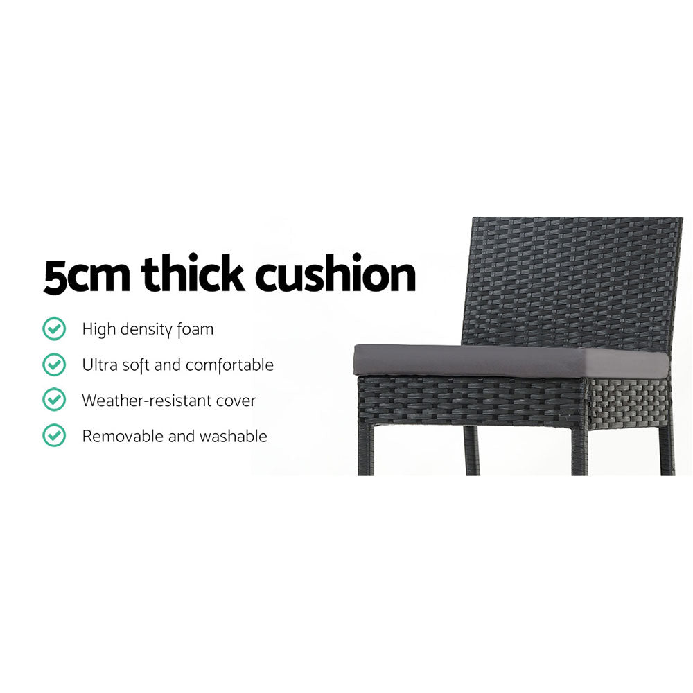 Gardeon 4-Piece Outdoor Bar Stools Dining Chair Bar Stools Rattan Furniture - Cosy Abode