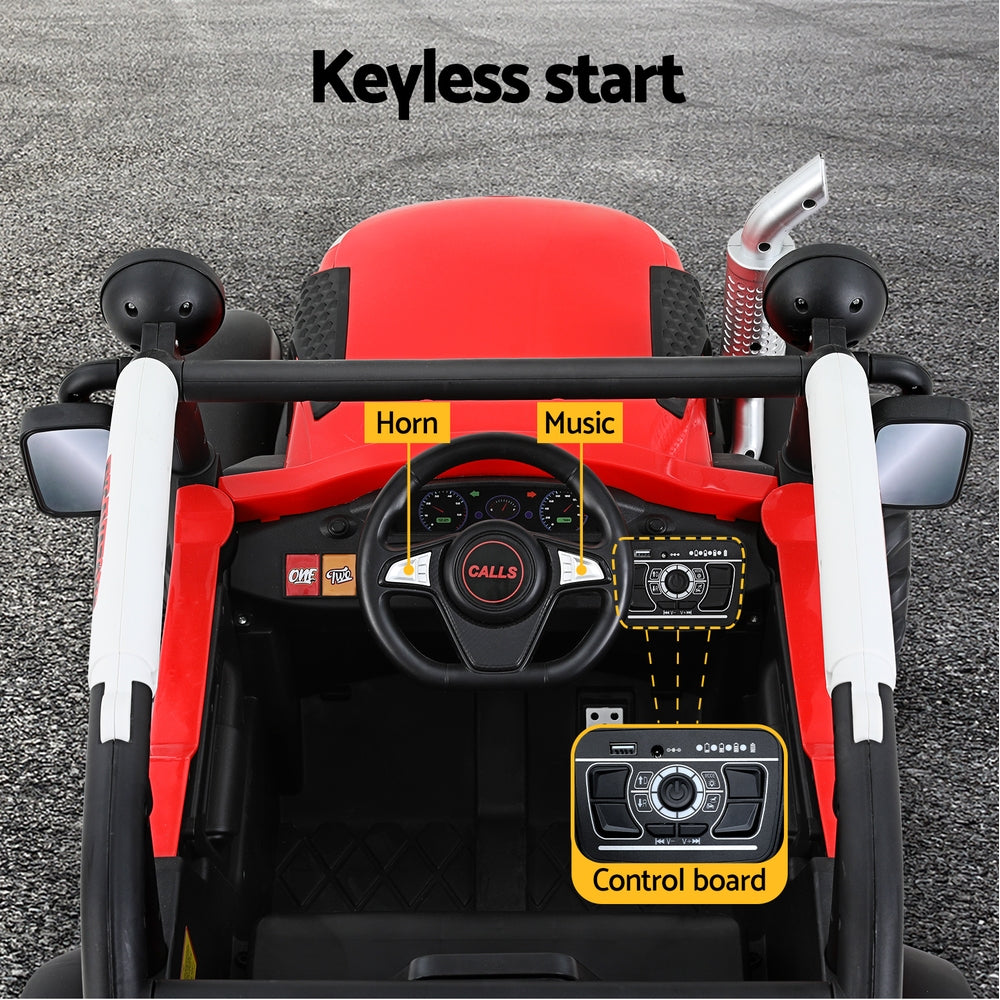 Rigo Kids Electric Ride On Car Off Road Jeep Remote 12V Red - Cosy Abode