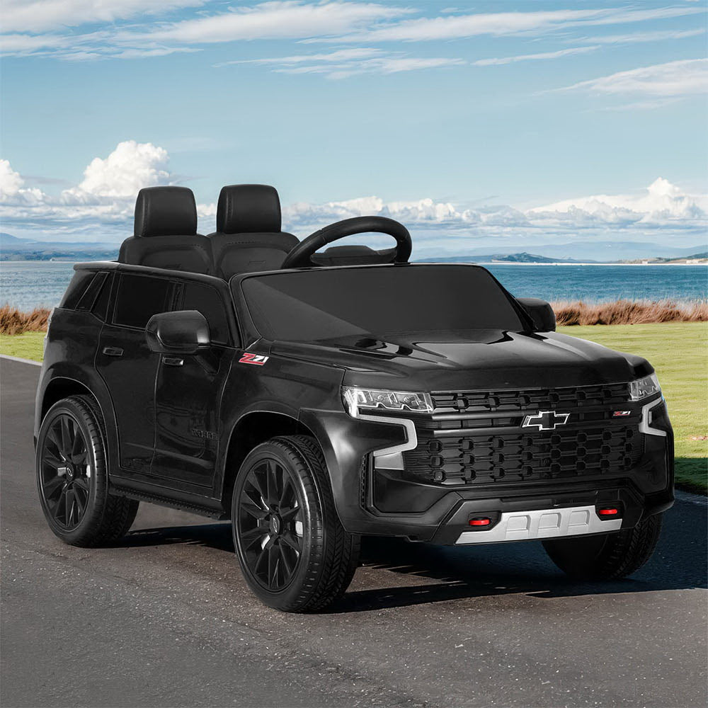 Kids Ride On Car Licensed Chevrolet Tahoe Electric Toys Horn Remote 12V Black - Cosy Abode