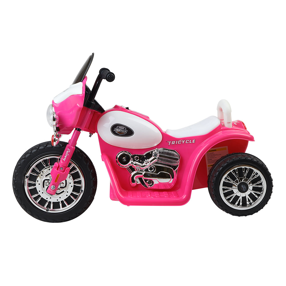 Rigo Kids Electric Ride On Police Motorcycle Harley-Inspired 6V Pink - Cosy Abode