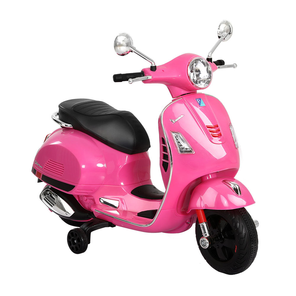 Kids Electric Ride On Motorcycle Vespa Licensed GTS Pink - Cosy Abode