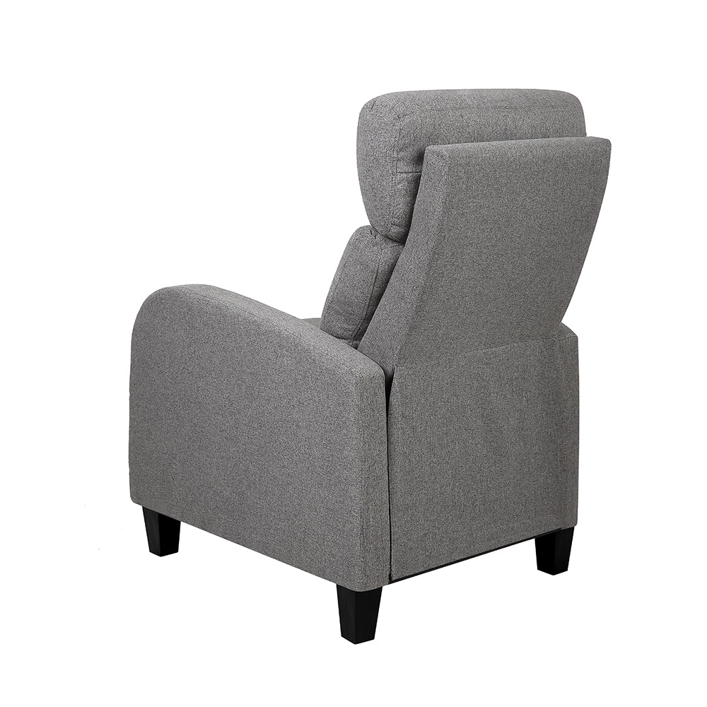 Artiss Fabric Reclining Armchair - Grey - Cosy Abode