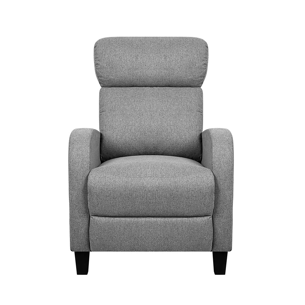 Artiss Fabric Reclining Armchair - Grey - Cosy Abode