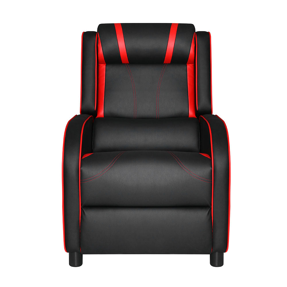 Artiss Recliner Chair Gaming Chair Leather Black Serik - Cosy Abode