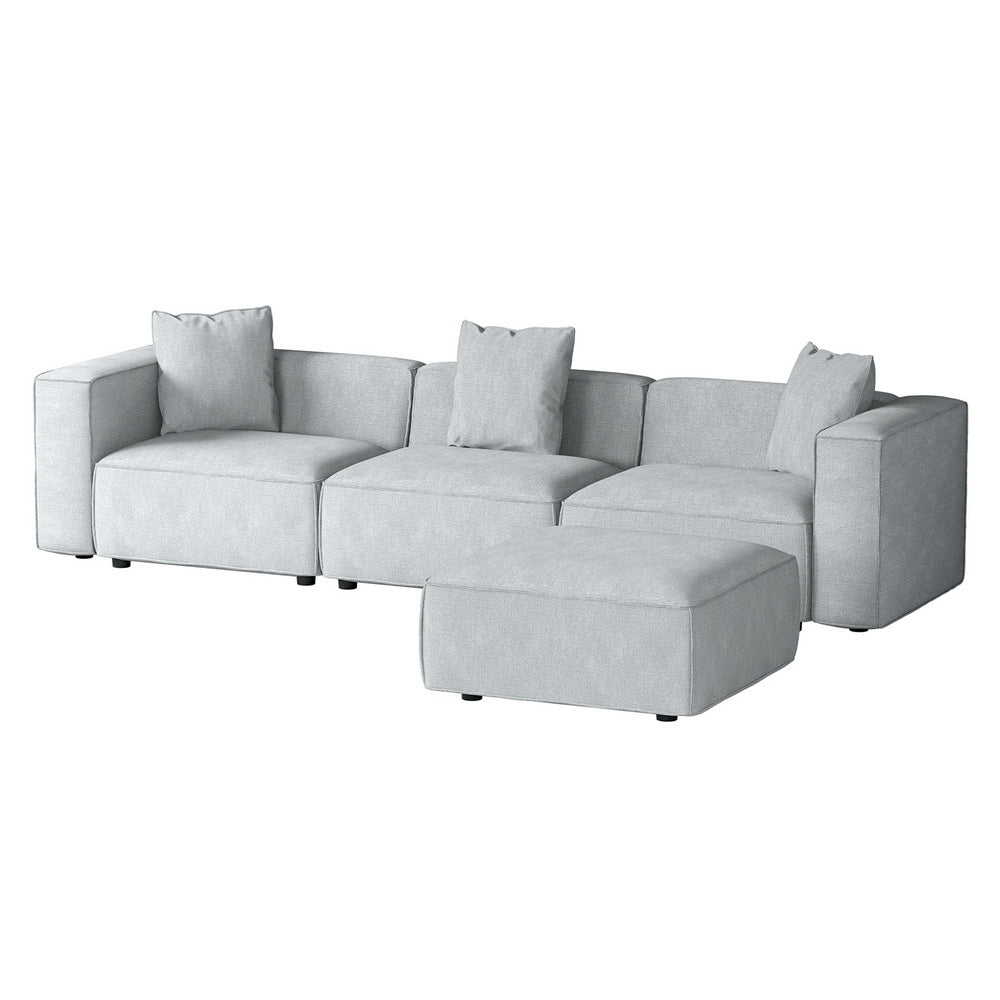 Artiss Modular Sofa Chaise Set 4-Seater Grey - Cosy Abode