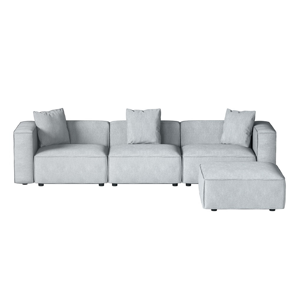Artiss Modular Sofa Chaise Set 4-Seater Grey - Cosy Abode