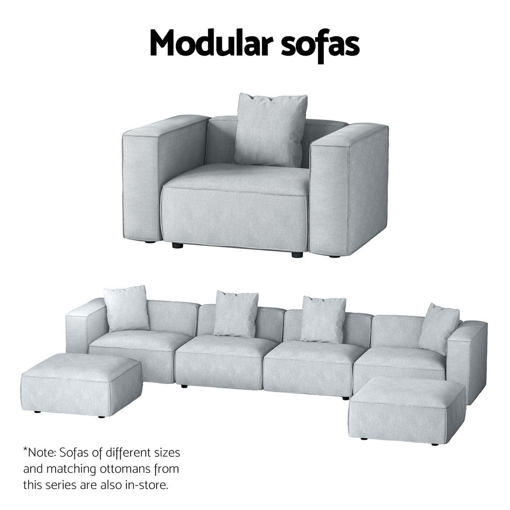 Artiss Modular Sofa Chaise Set 4-Seater Grey - Cosy Abode