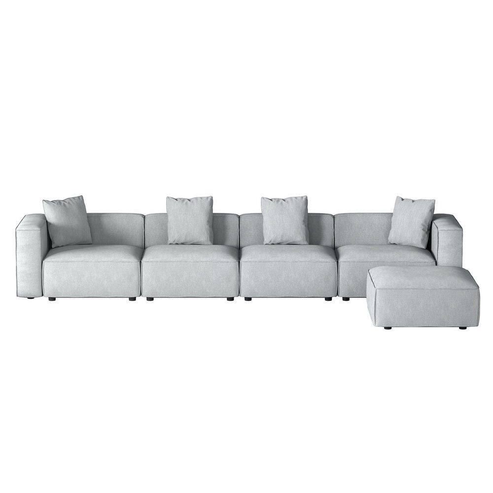 Artiss Modular Sofa Chaise Set 5-Seater Grey - Cosy Abode