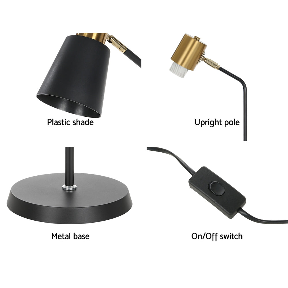 Artiss Floor Lamp LED Light Stand Modern Home Living Room Office Reading Black - Cosy Abode