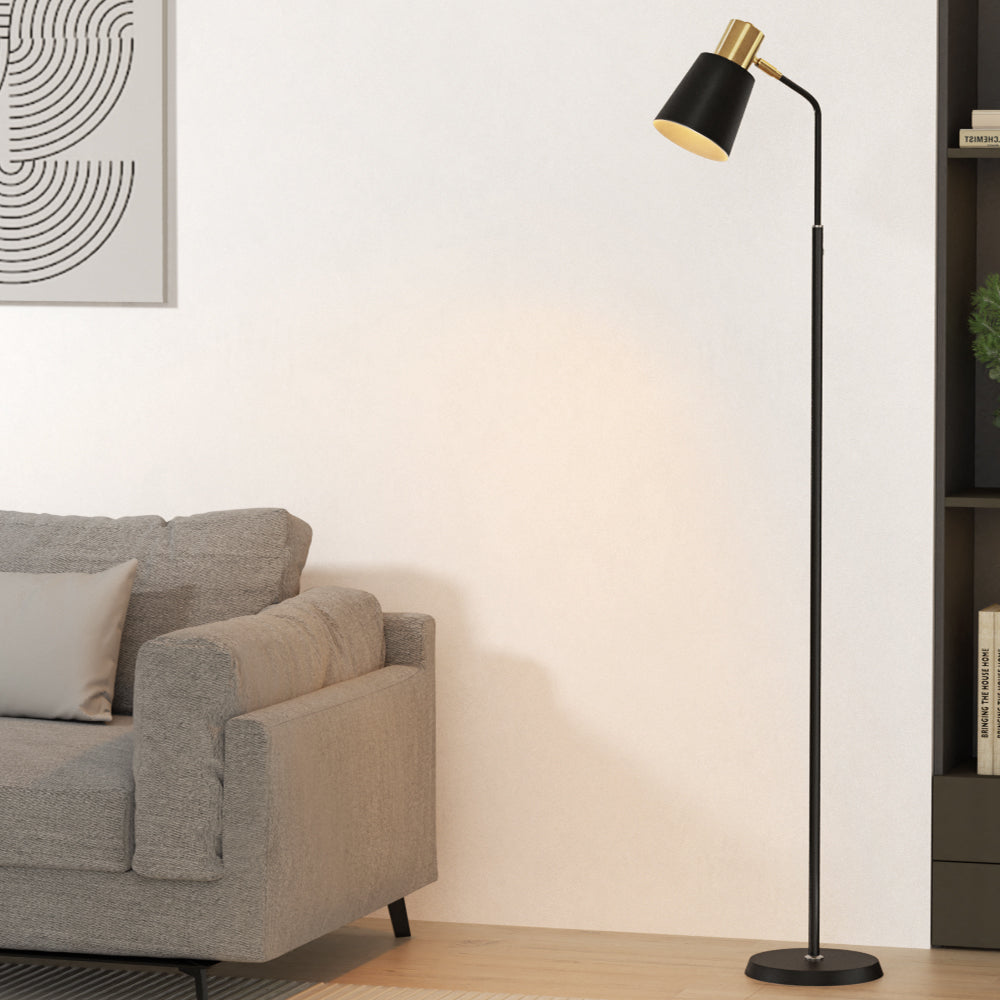 Artiss Floor Lamp LED Light Stand Modern Home Living Room Office Reading Black - Cosy Abode
