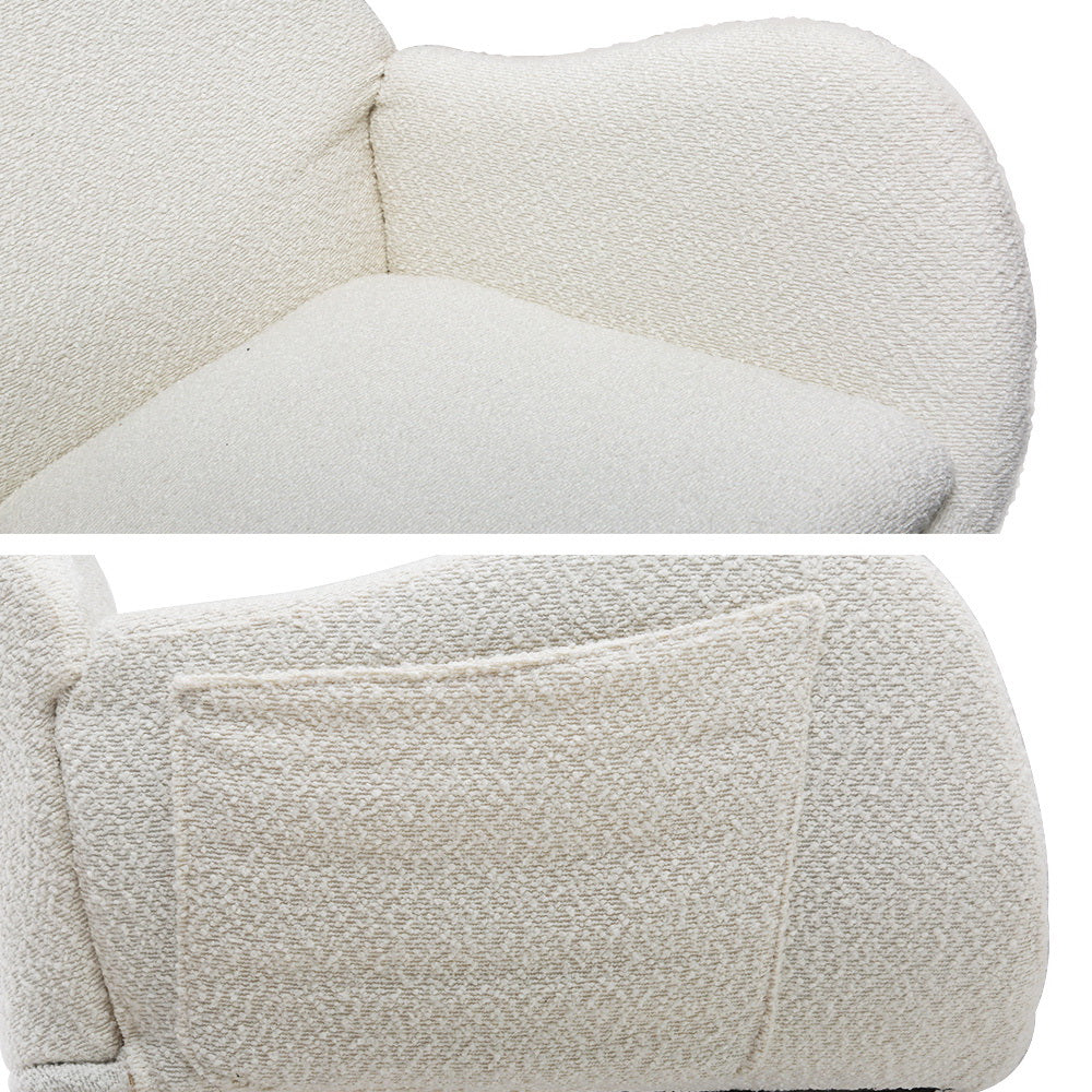 Artiss Rocking Chair Armchair Pillow Boucle White - Cosy Abode