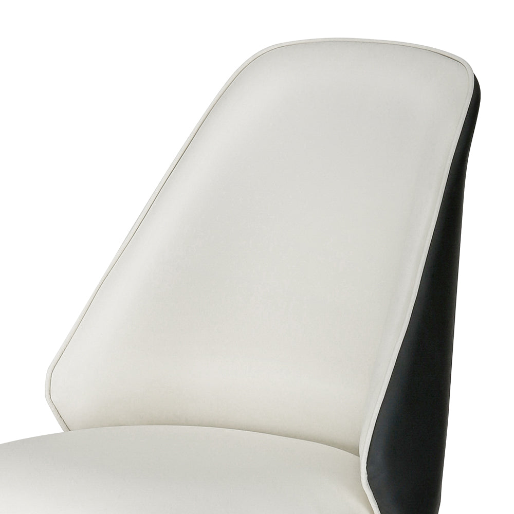 Artiss Dining Chairs Set of 2 Leather Seat Beige and Black - Cosy Abode