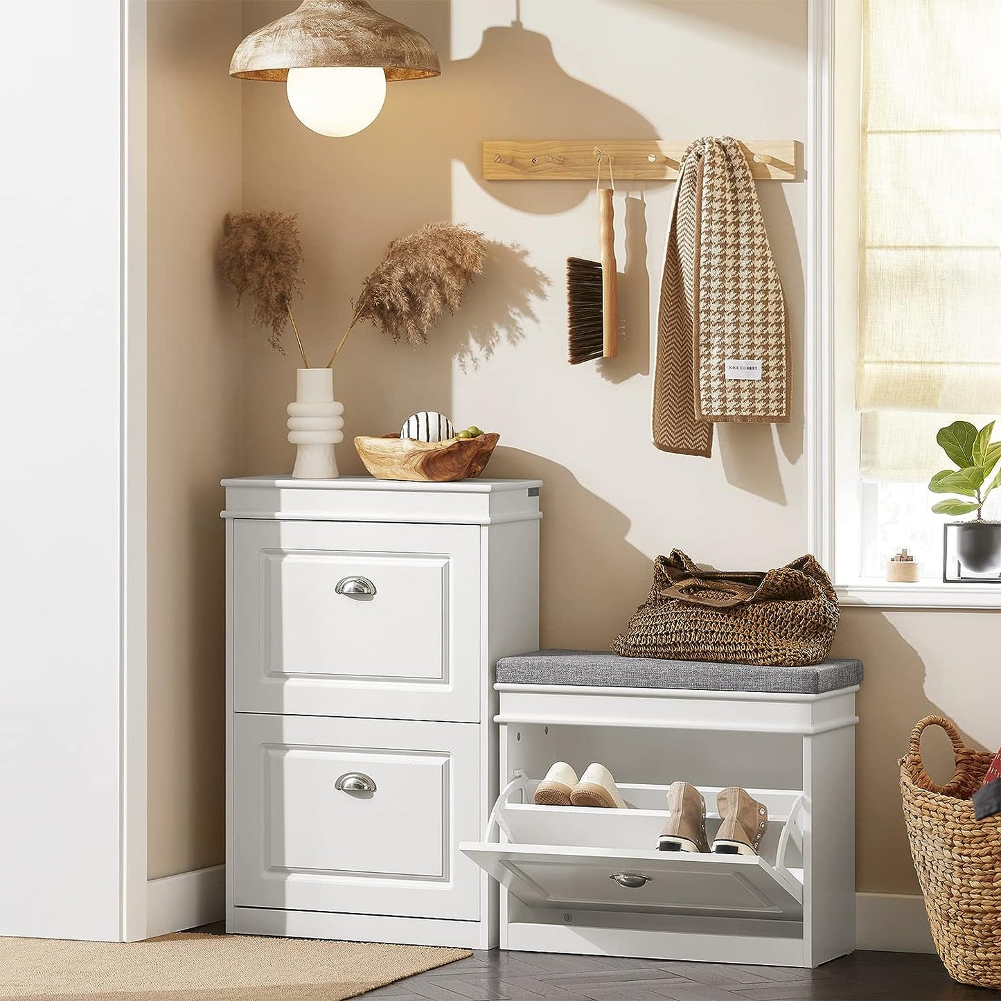 Tilt-Out Shoe Cabinet Shoe Rack - Cosy Abode
