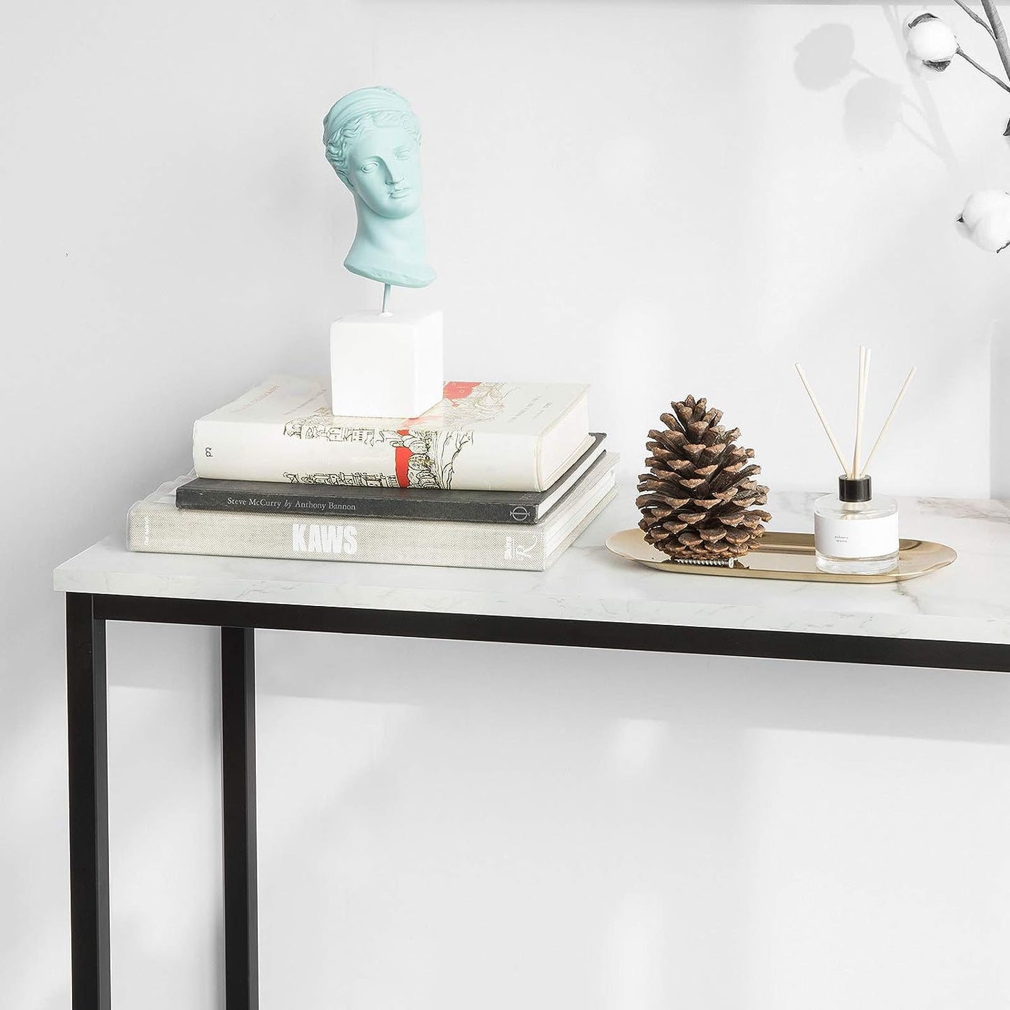 Console Table Metal Frame Hallway Table - Cosy Abode