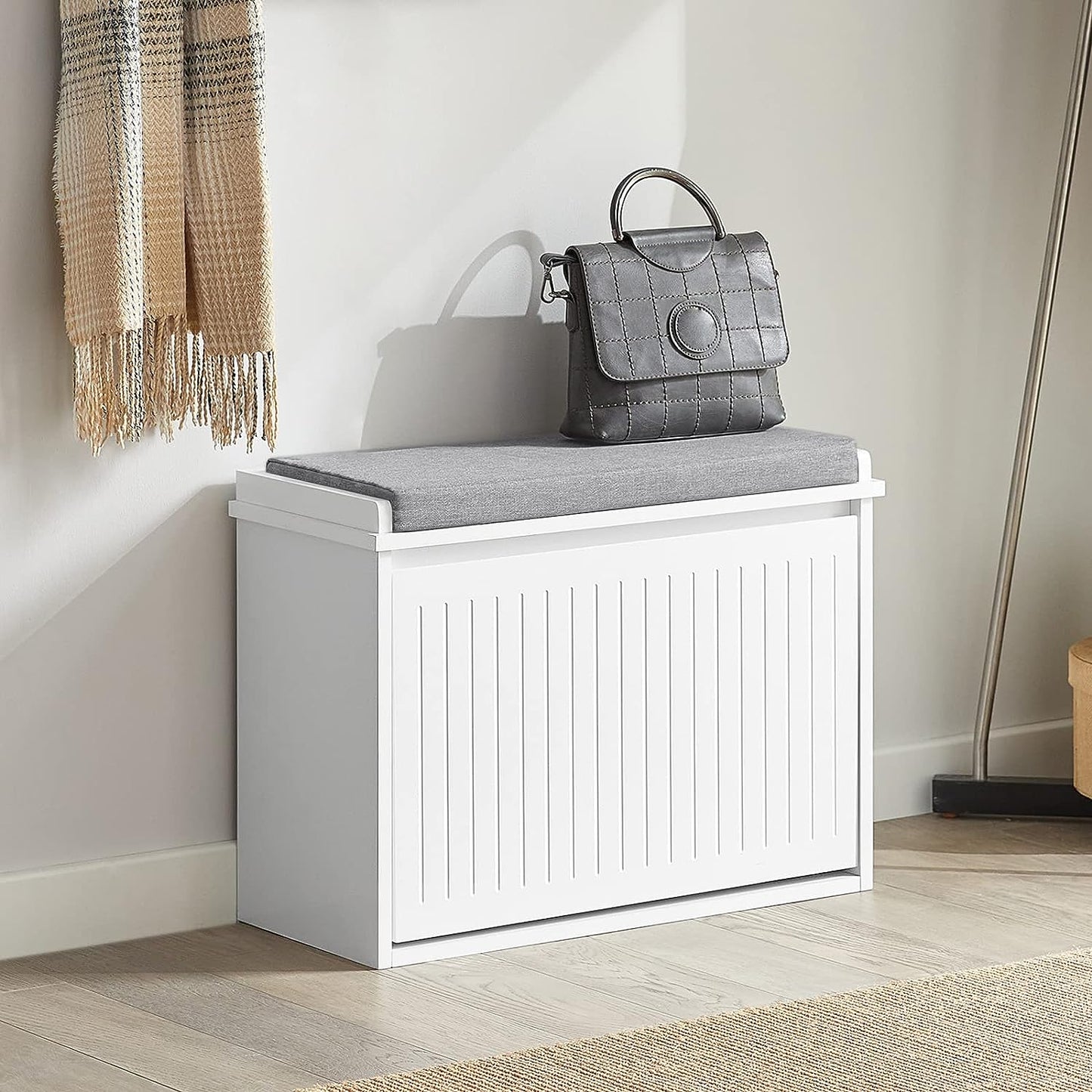 Hallway Shoe Bench Rack Cabinet Seat Cushion - Cosy Abode