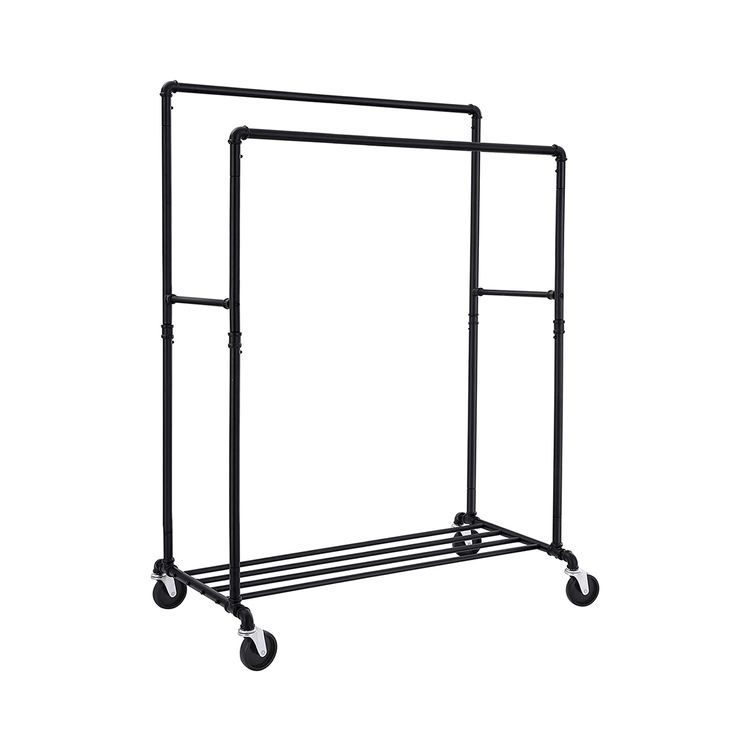 Industrial Pipe Clothes Rack Wheels , 110Kg load - Cosy Abode