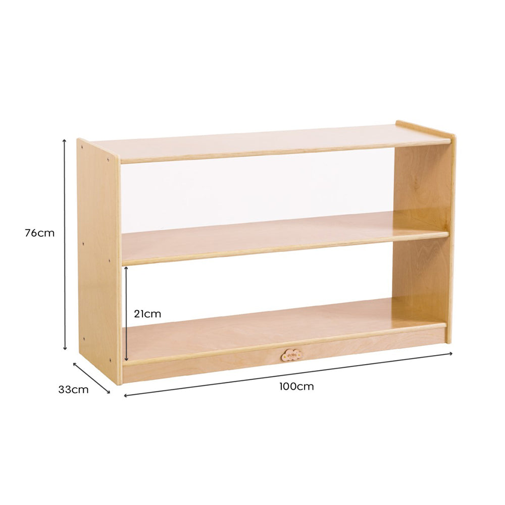 Jooyes 2 Shelf Wooden Storage Cabinet Open Back H60.5cm - Cosy Abode