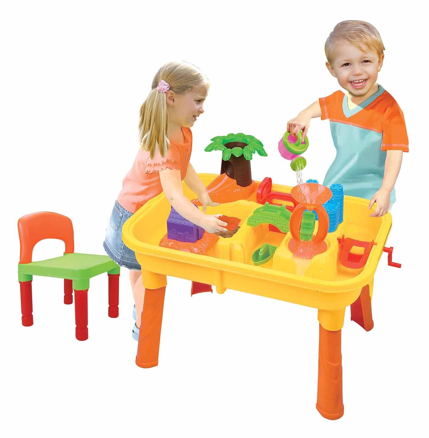 Children's 2-in-1 Sand & Water Table, Includes 18 Play Accessories - Cosy Abode