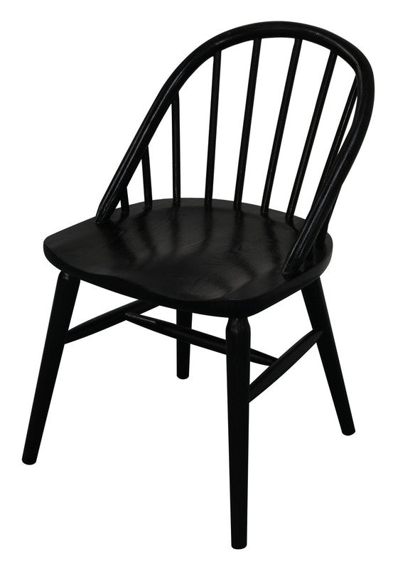 Vera Solid Oak Dining Chair - Set of 2 (Black) - Cosy Abode