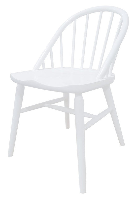 Vera Solid Oak Dining Chair - Set of 2 (White) - Cosy Abode