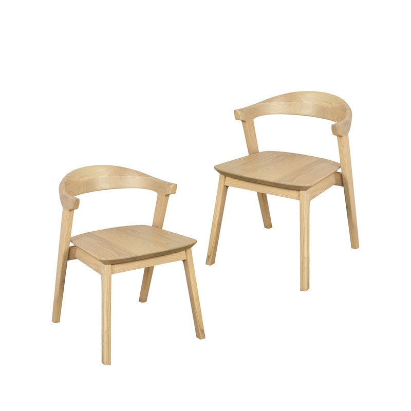 Fynn Oak Dining Chair - Set of 2 (Natural) - Cosy Abode