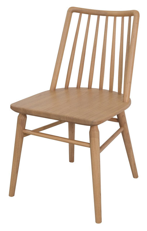 Riviera Solid Oak Dining Chair - Set of 2 (Natural) - Cosy Abode
