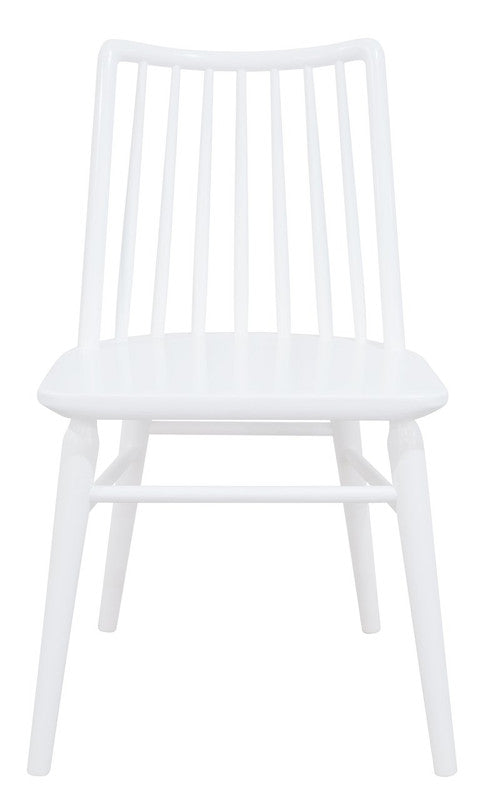 Riviera Solid Oak Dining Chair - Set of 2 (White) - Cosy Abode