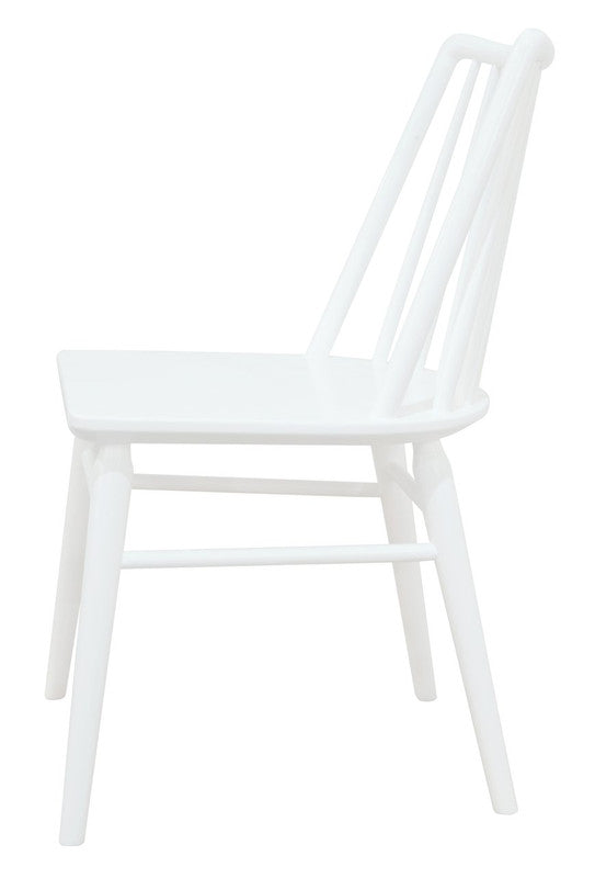 Riviera Solid Oak Dining Chair - Set of 2 (White) - Cosy Abode