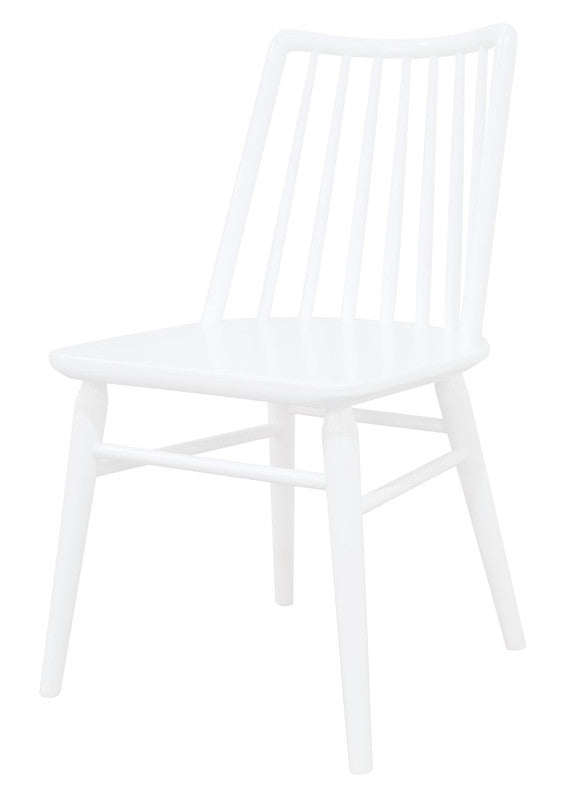 Riviera Solid Oak Dining Chair - Set of 2 (White) - Cosy Abode