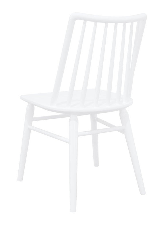 Riviera Solid Oak Dining Chair - Set of 2 (White) - Cosy Abode
