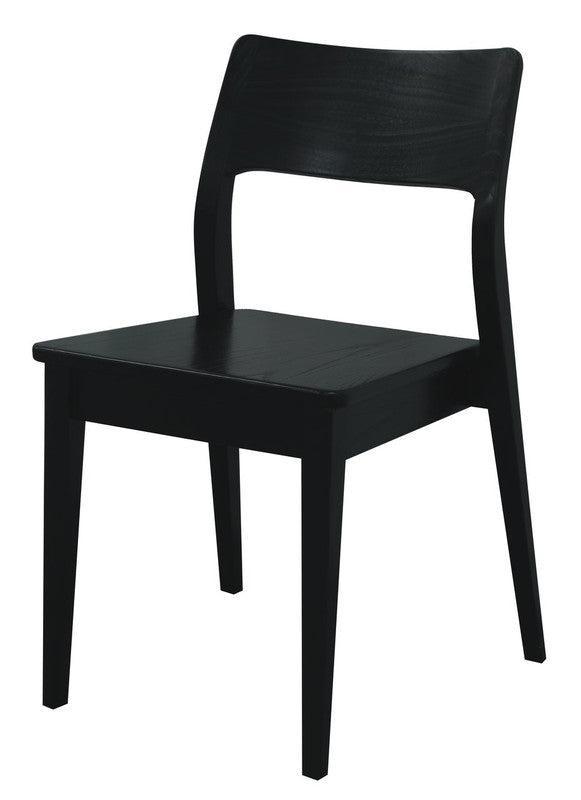 Providence Solid Oak Dining Chair - Set of 2 (Black) - Cosy Abode