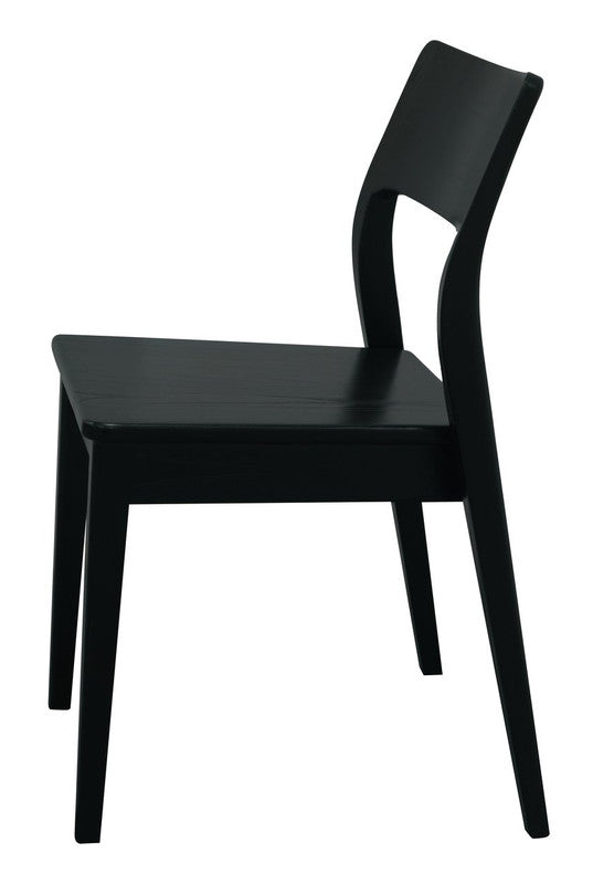 Providence Solid Oak Dining Chair - Set of 2 (Black) - Cosy Abode