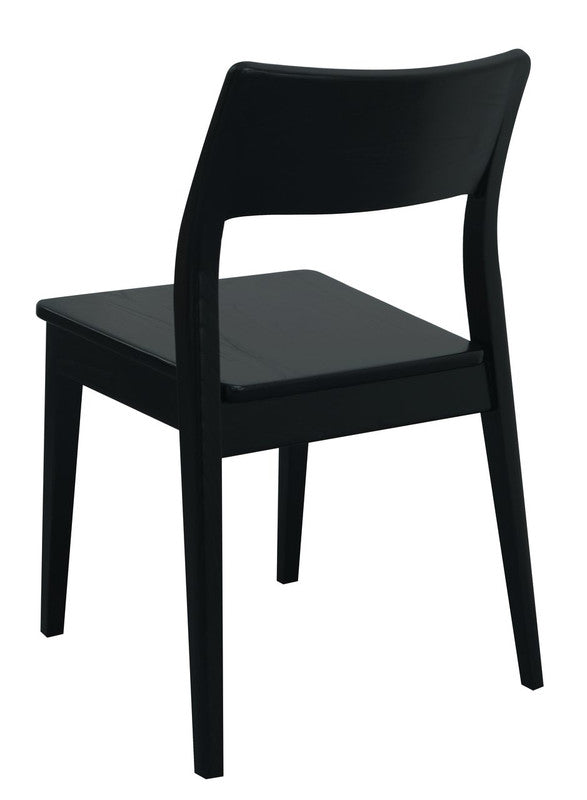 Providence Solid Oak Dining Chair - Set of 2 (Black) - Cosy Abode