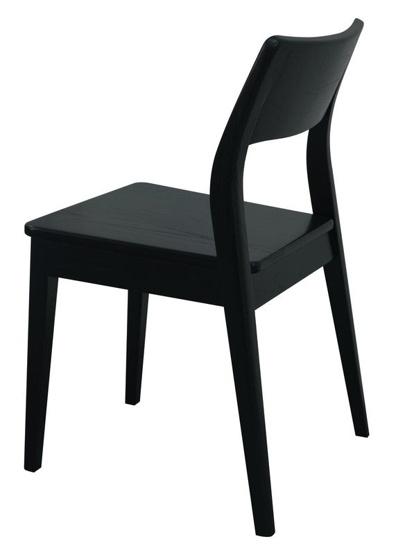 Providence Solid Oak Dining Chair - Set of 2 (Black) - Cosy Abode